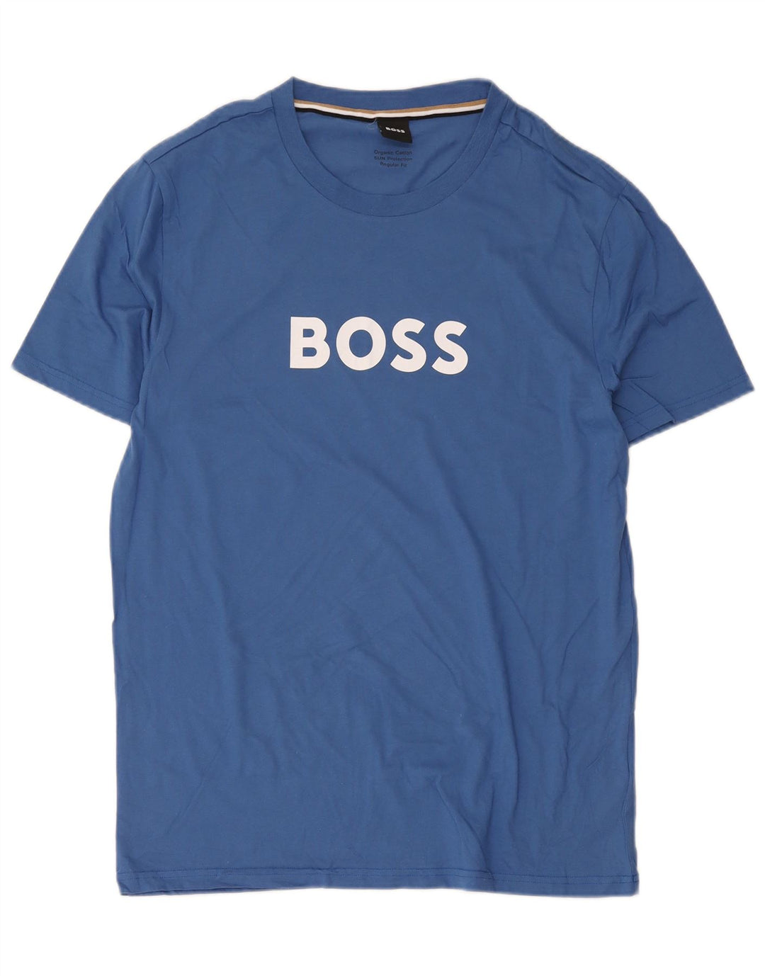 Hugo Boss Herre Regular Fit Grafisk T-Shirt Top Stor Blå Bomuld