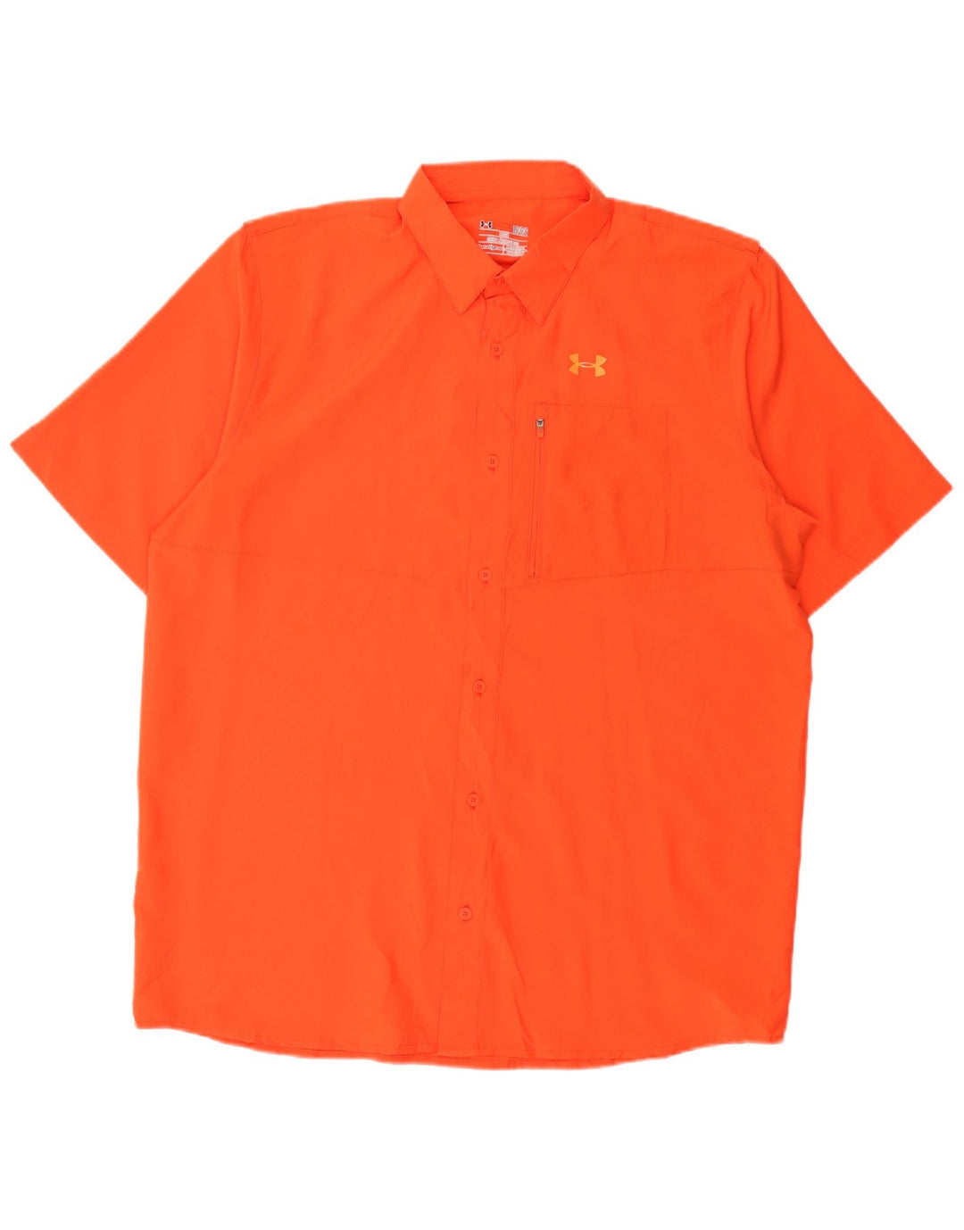 UNDER ARMOUR Herre Heat Gear Kortærmet Skjorte Stor Orange Polyester