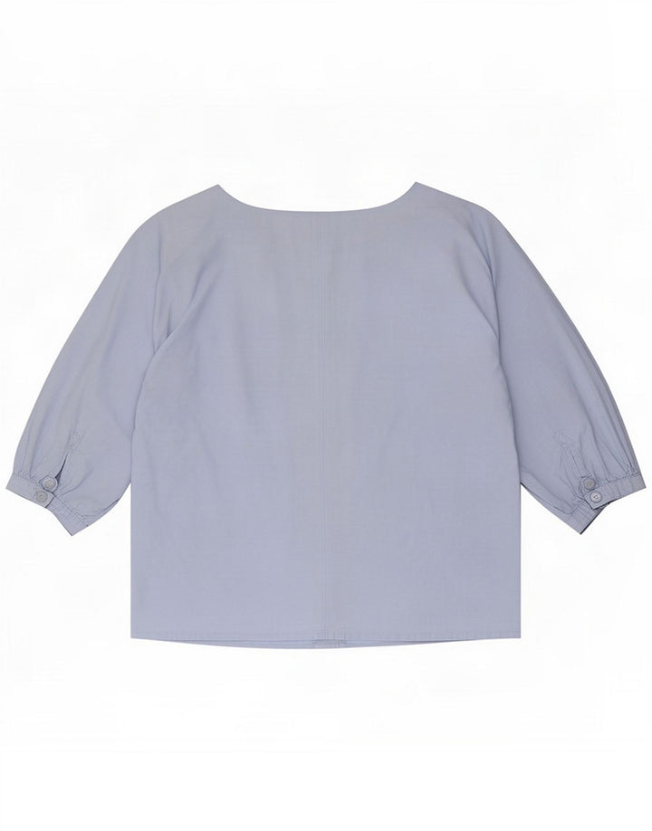 Max & Co. Dame 3/4 ærmet bluse Top UK 12 Medium Blue