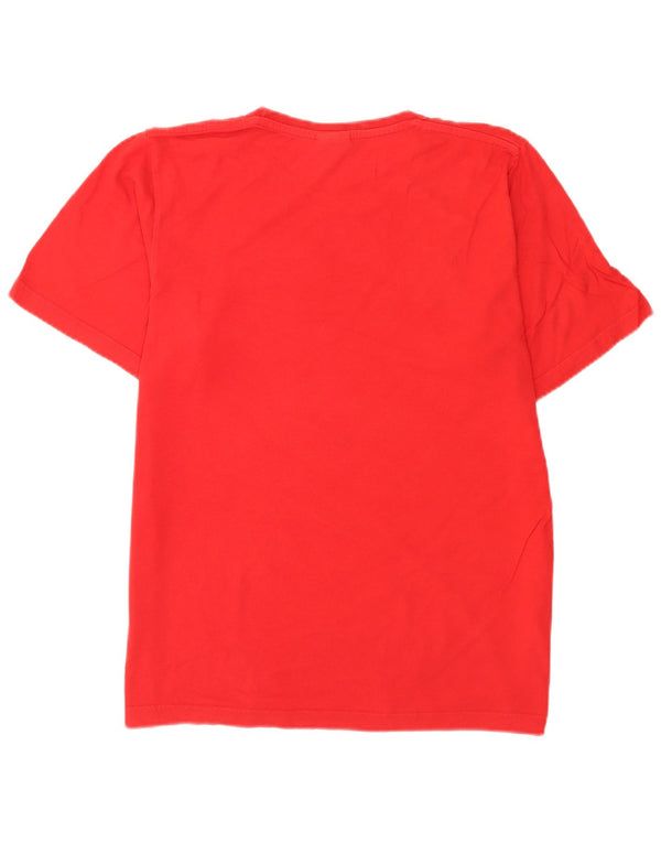Adidas Mens Graphic T-Shirt Top Medium Red Cotton