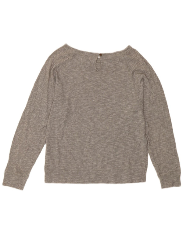 The North Face Dame Sweatshirt Jumper UK 14 Medium Grey Flecked Bomuld