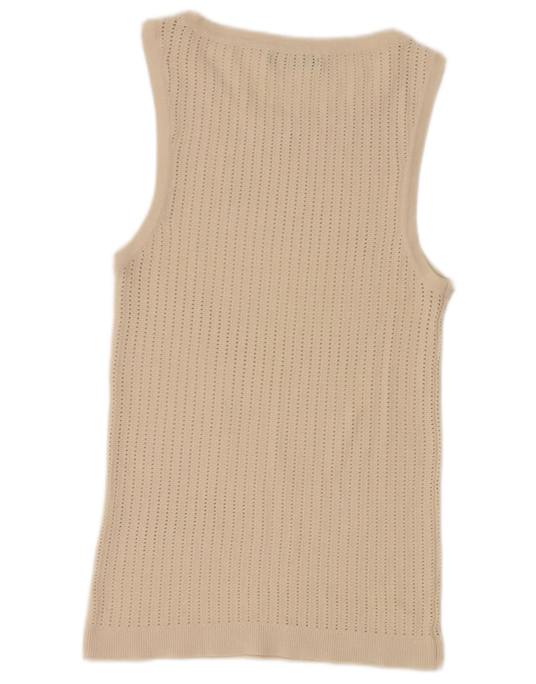 Zara Dame Vest Tank Top UK 8 Small Beige