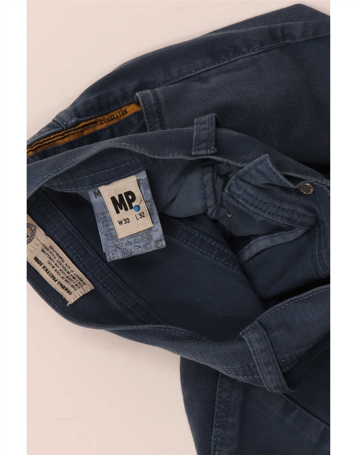 Meltin' Pot Straight Jeans til mænd W33 L32 blå bomuld
