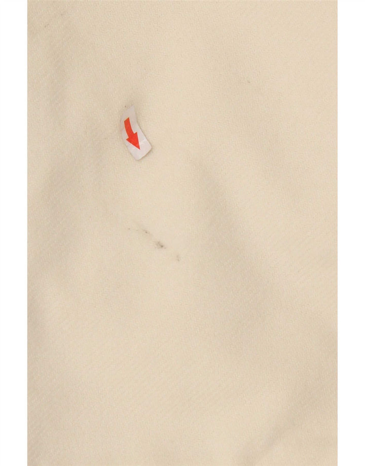 Zara Dame Overfrakke UK 16 Large White Polyester