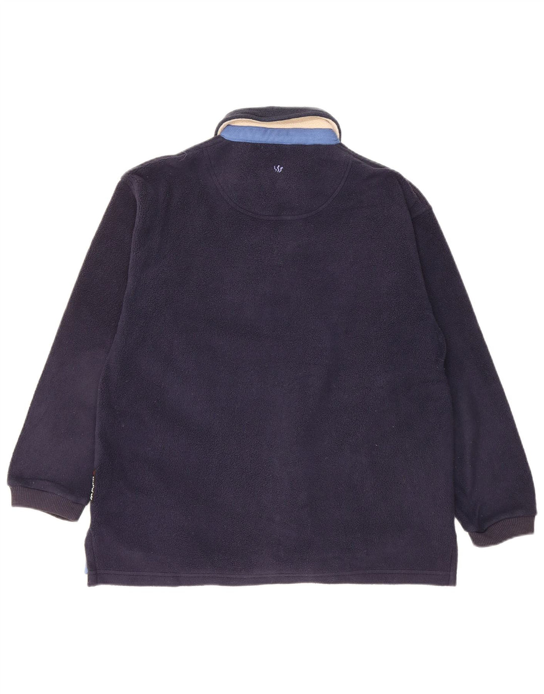 FAT FACE Herre Polartec Loose Fit Polo Neck Fleece Jumper XS Marineblå