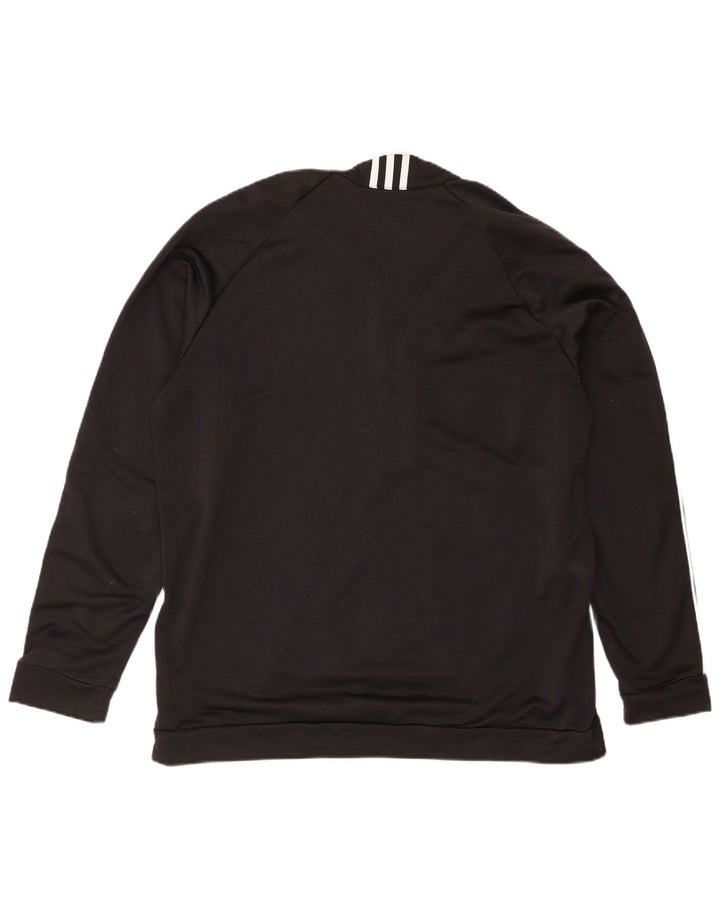Adidas Herre Climalite Sweatshirt Jumper med lynlås 2XL Sort Polyester