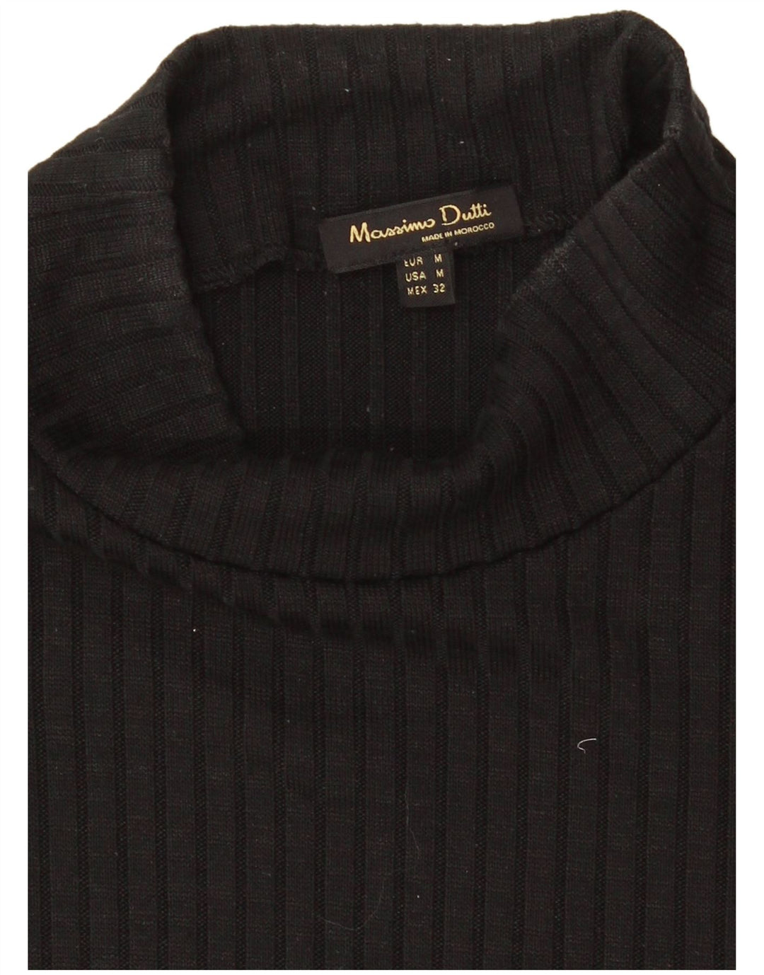 Massimo Dutti Dame Kortærmet Maxi Jumper Kjole UK 12 Medium Sort