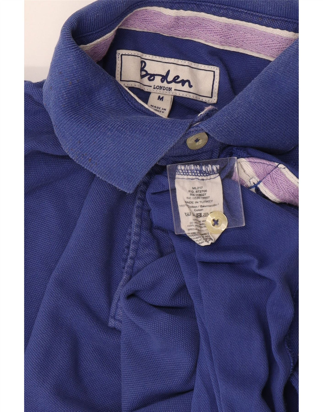 Boden Herre Polo Shirt Medium Blå Bomuld