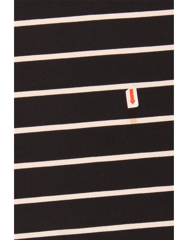 CALVIN KLEIN dametop 3/4 ærmer UK 14 medium sort stribet polyester