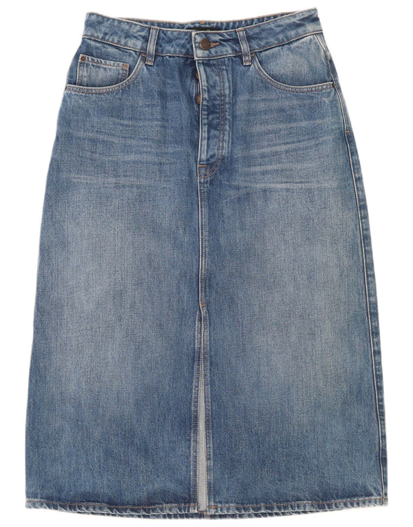 Massimo Dutti Dame højtaljet denimnederdel EU 40 Medium W30 Blå Bomuld
