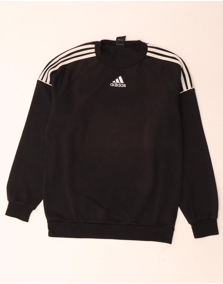 Adidas Herre Sweatshirt Jumper UK 36/38 Lille sort bomuld