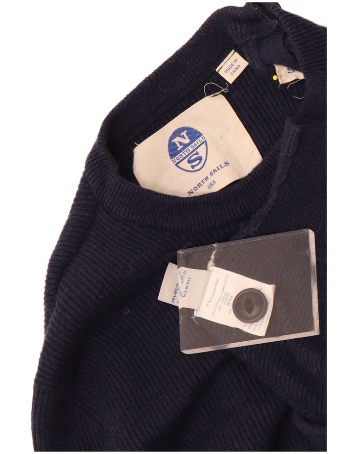 North Sails Herre Crew Neck Jumper Sweater Small Navy Blue Bomuld