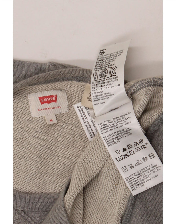 Levi's Herre grafisk sweatshirt jumper mellemgrå flækket bomuld