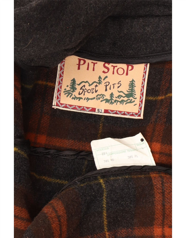 Pit Stop Herre Duffle Coat UK 40 Stor Grå Uld