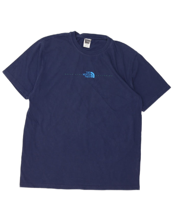 THE NORTH FACE Herre T-Shirt Top XL Marineblå Bomuld