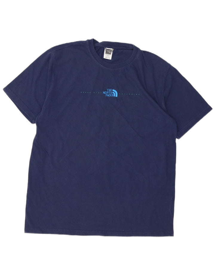 THE NORTH FACE Herre T-Shirt Top XL Marineblå Bomuld