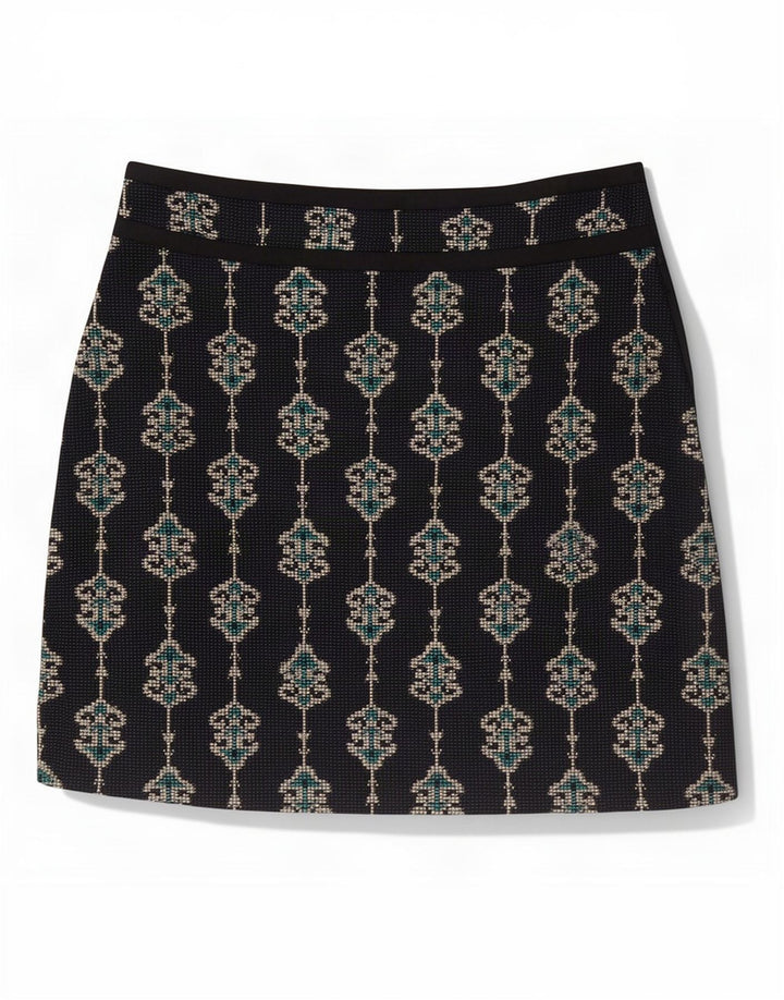 Zara Dame Mini-nederdel XS W24 Marineblå Paisley Polyester