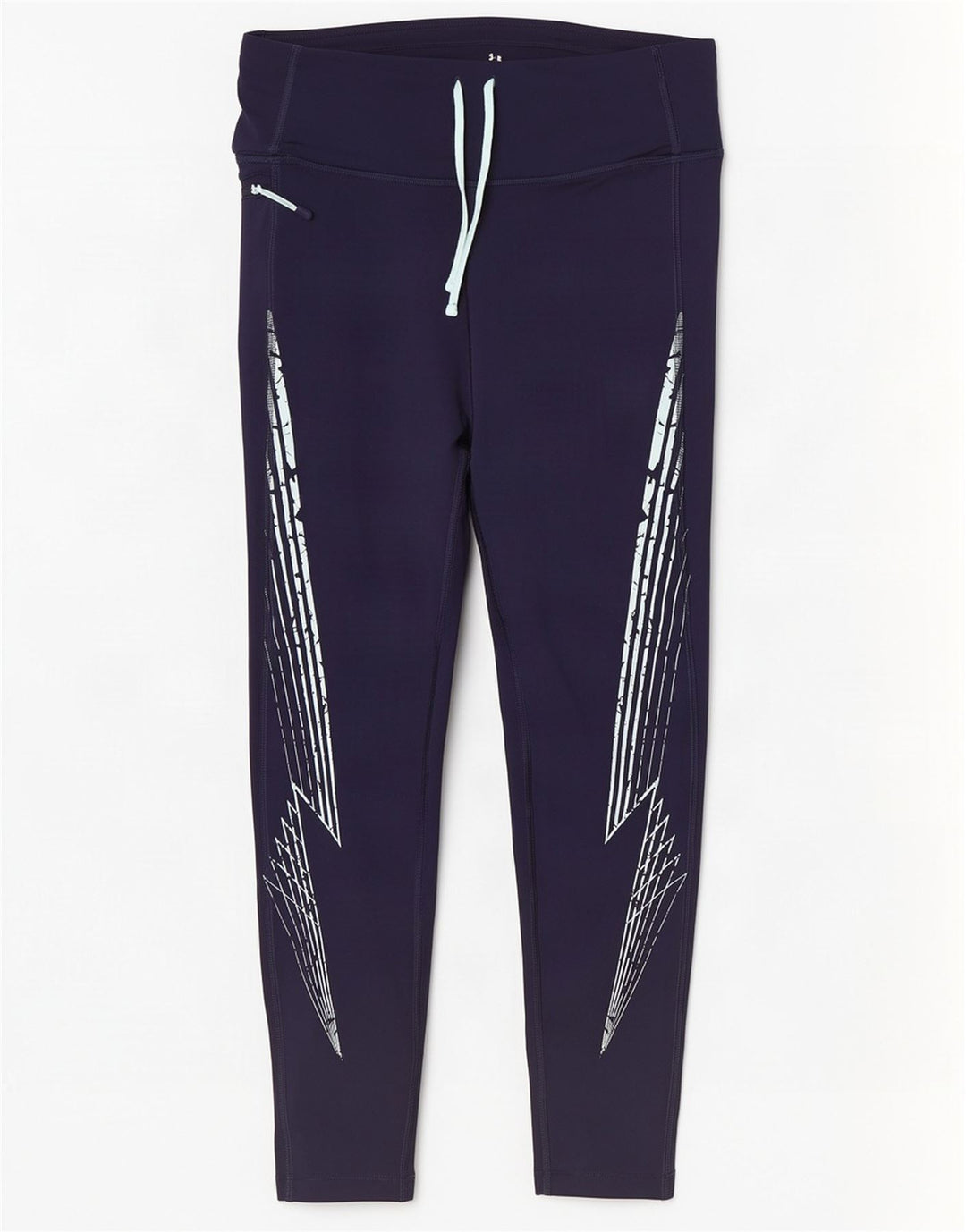 Under Armour Grafiske Leggings til kvinder UK 12 Medium Navy Blue Polyester