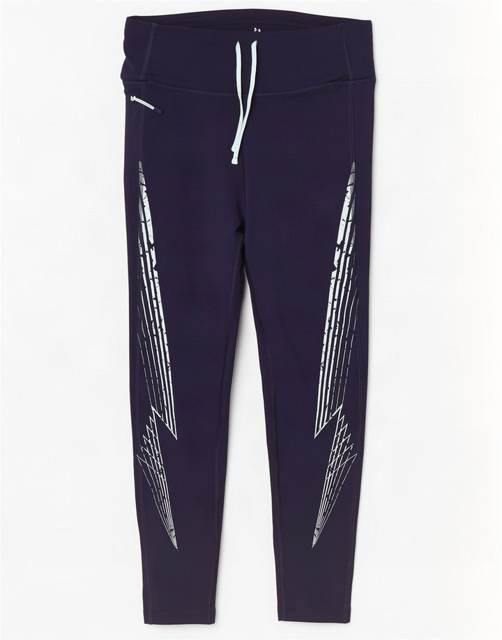 Under Armour Grafiske Leggings til kvinder UK 12 Medium Navy Blue Polyester
