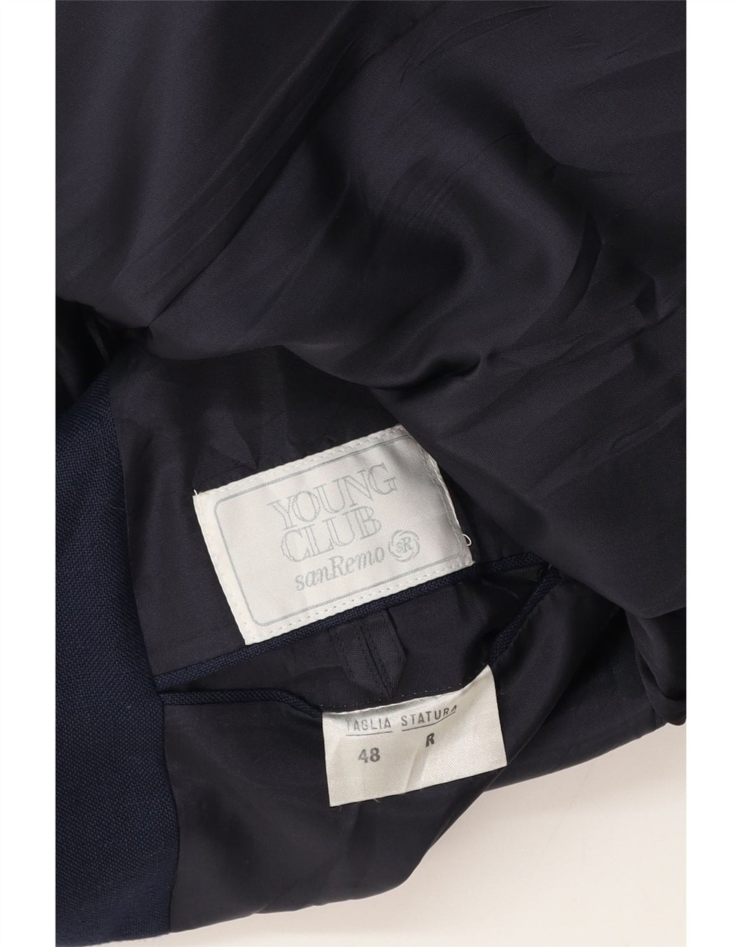 San Remo Herre dobbeltradet blazerjakke IT 48 Mellem marineblå