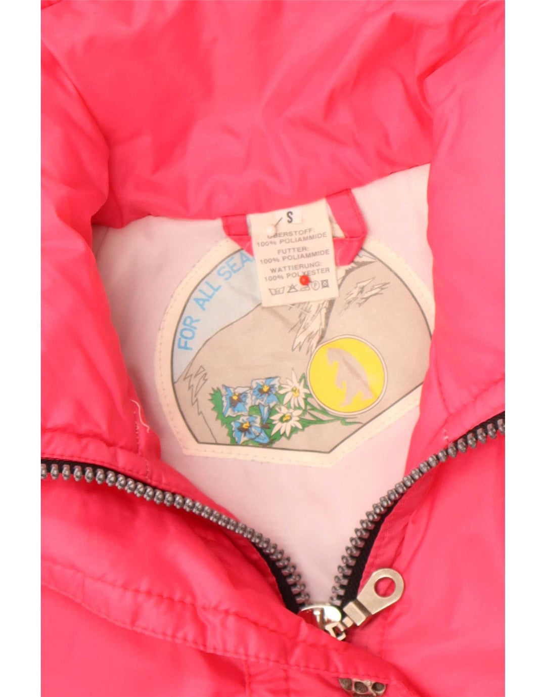 Vintage Dame Windbreaker Jacket UK 10 Small Pink Polyamide