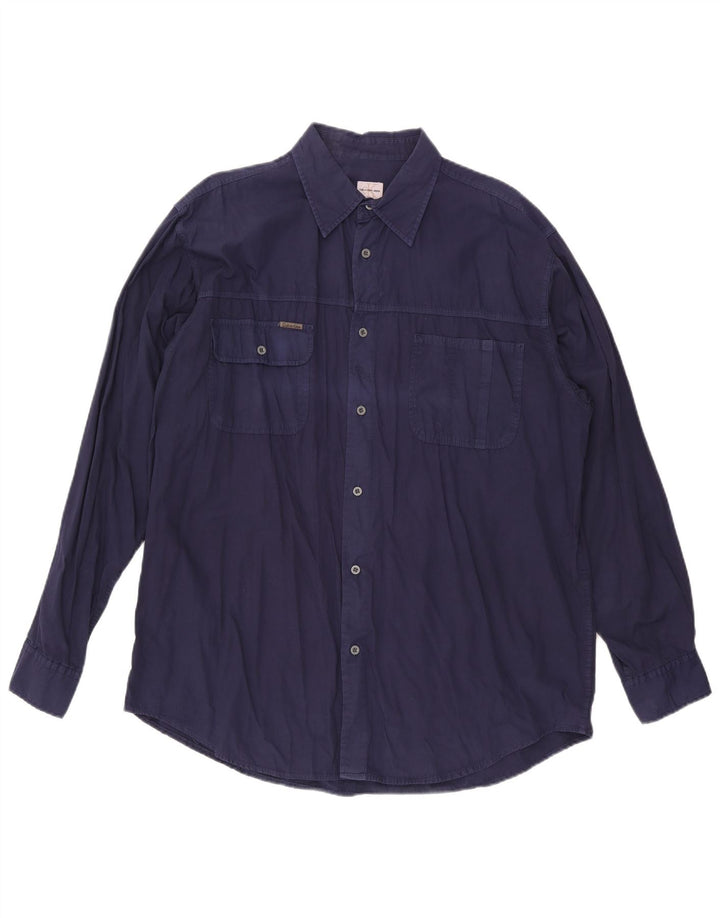 Calvin Klein jeans herreskjorte 2XL marineblå bomuld
