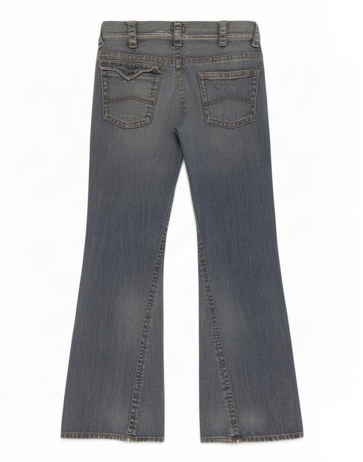 Armani Dame Flared Jeans W30 L33 Blå Bomuld