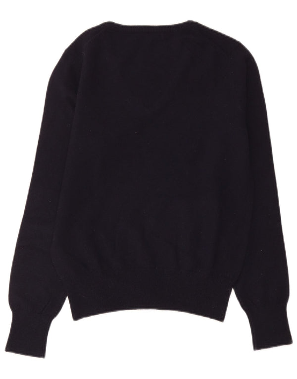 Gant Dame V-hals sweater UK 14 Medium Sort Uld