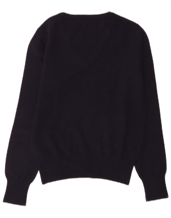 Gant Dame V-hals sweater UK 14 Medium Sort Uld