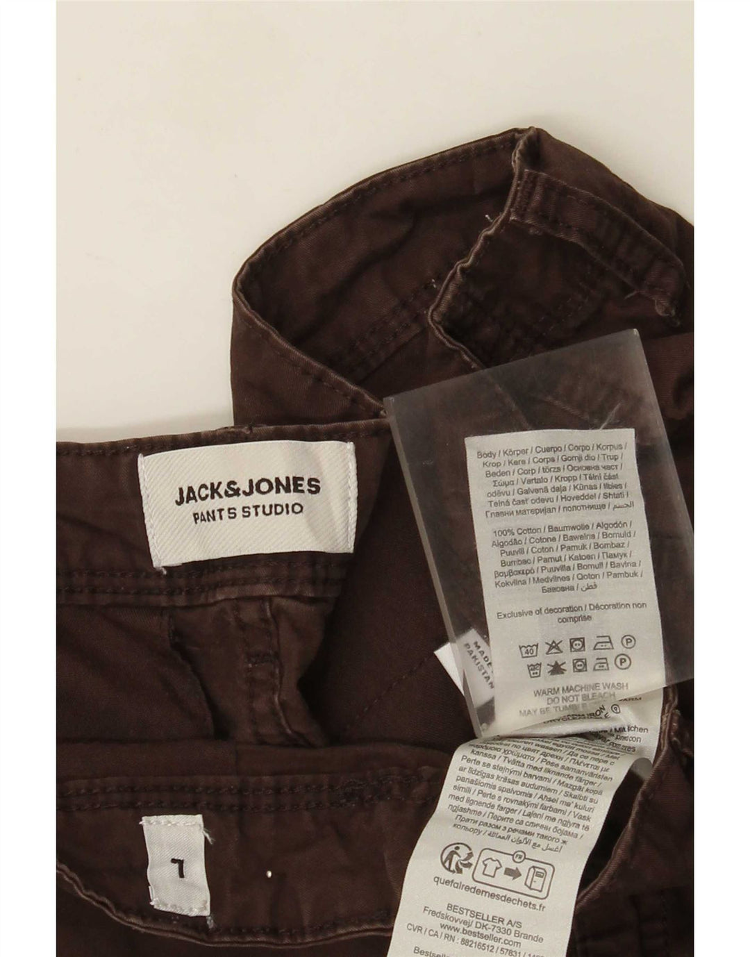 Jack & Jones herre cargo shorts store W34 brun bomuld