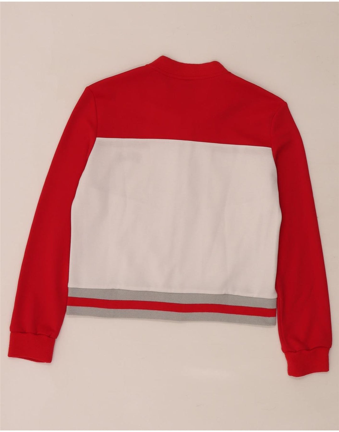Fila Womens Crop træningsdragt topjakke UK 10 Small Red Colourblock Polyester