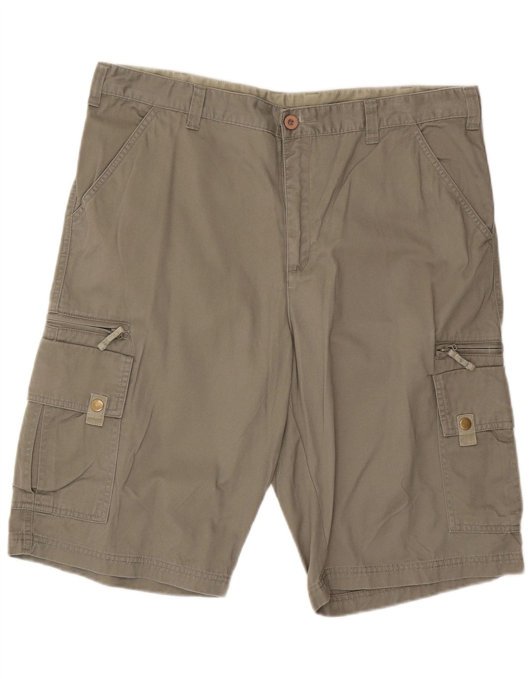 Vintage Herre Cargo Shorts W38 XL Khaki Bomuld