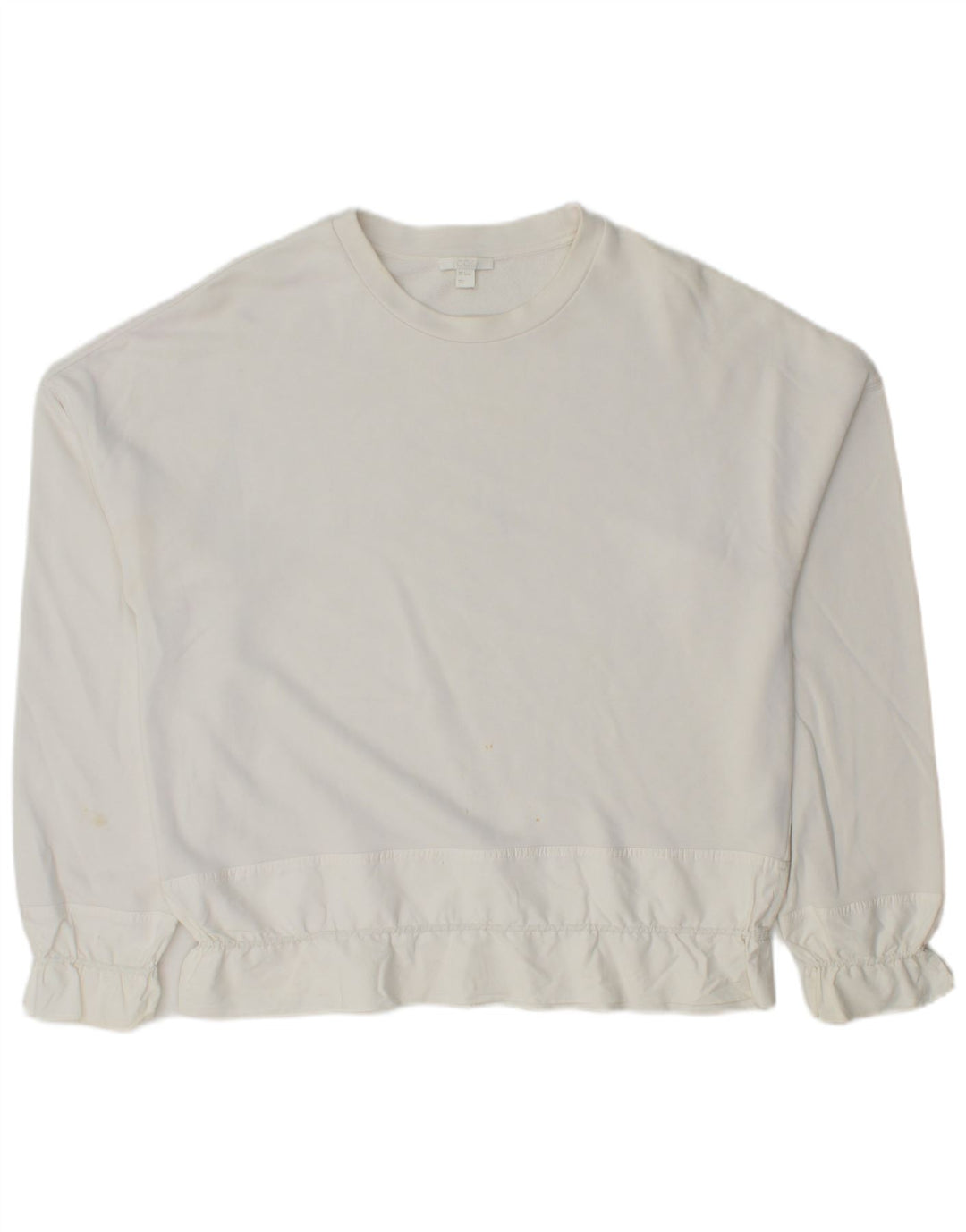 Cos Dame Oversized Sweatshirt Jumper UK 10 Small White Bomuld