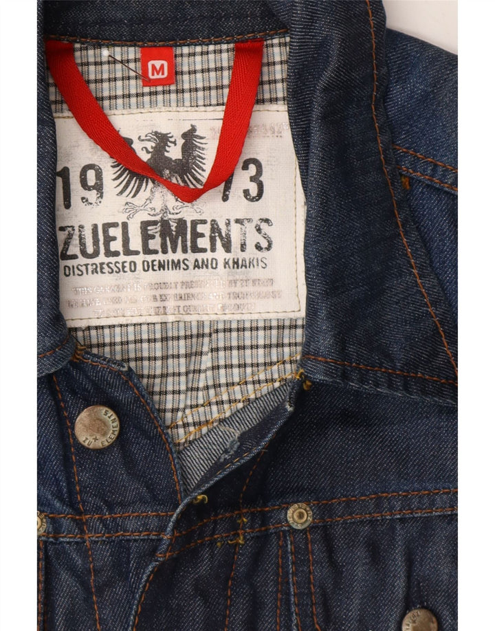 ZU ELEMENTS Womens Denim Jacket UK 14 Medium Blue Cotton Vintage Zu Elements and Second-Hand Zu Elements from Messina Hembry 
