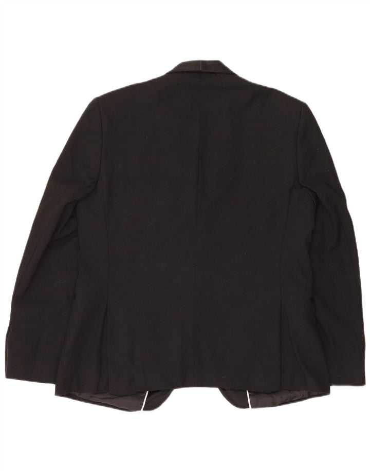 Marks & Spencer Herre 1-knap blazerjakke UK 42 Stor sort polyester