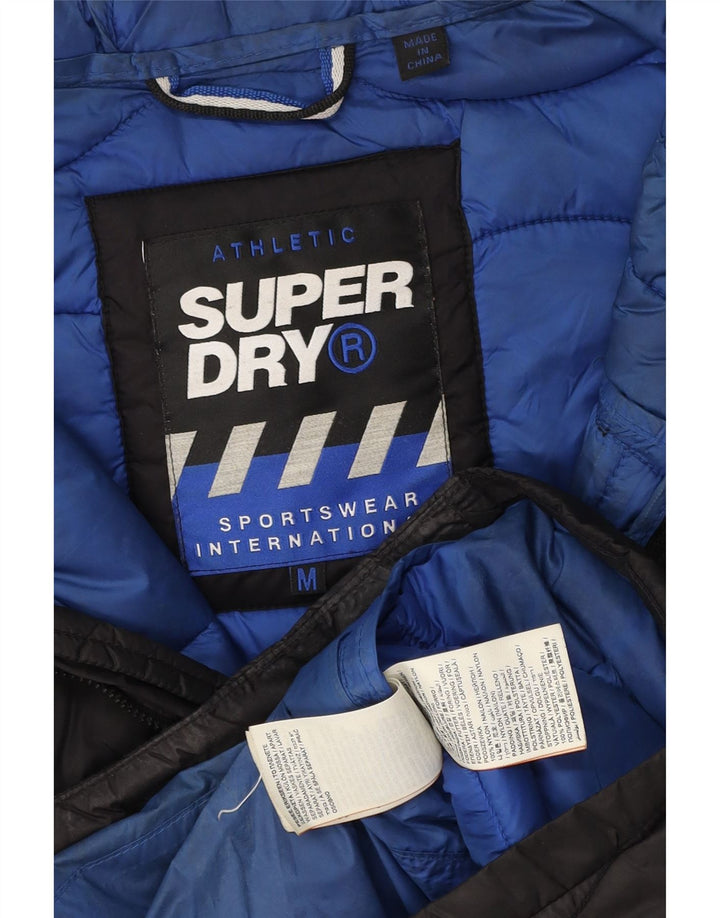 Superdry Polstret hættejakke til mænd UK 38 Medium Sort Nylon
