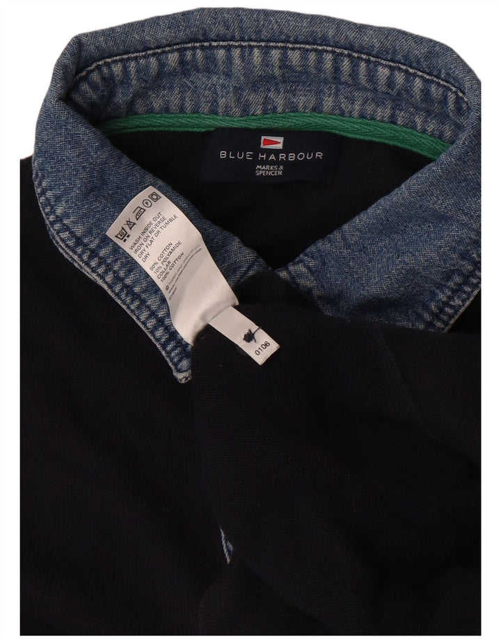 Marks & Spencer Herre Blue Harbor Polo Neck sweater Medium Navy Blue