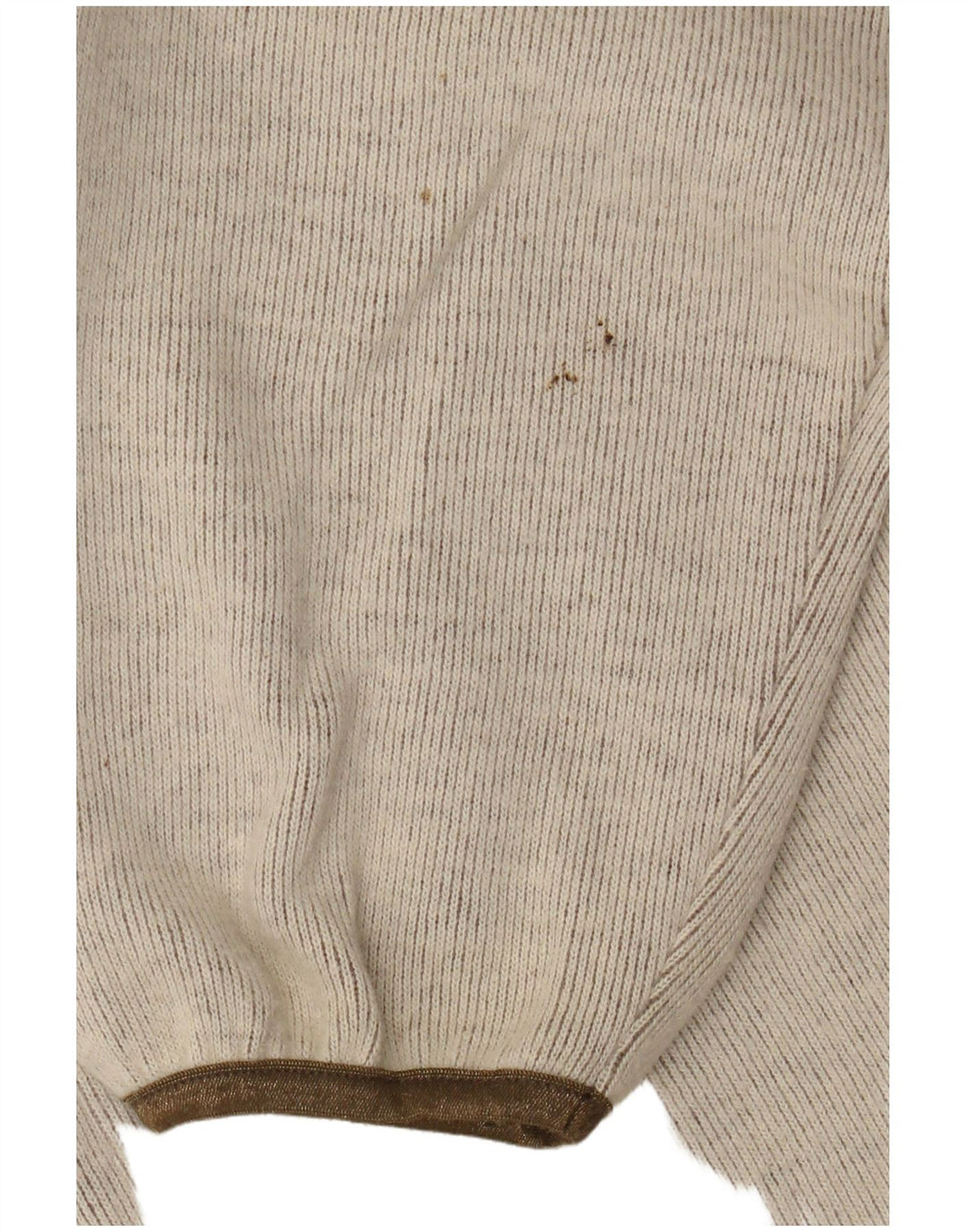 Kappa Herre Zip Neck trøje Sweater Stor Beige Flecked Bomuld