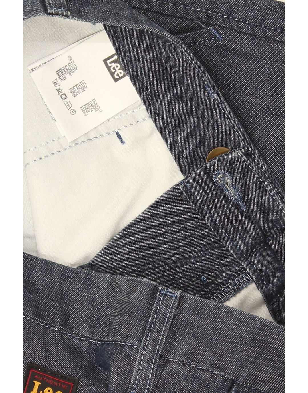 Lee Herre Chino Shorts W33 Medium Marineblå Bomuld