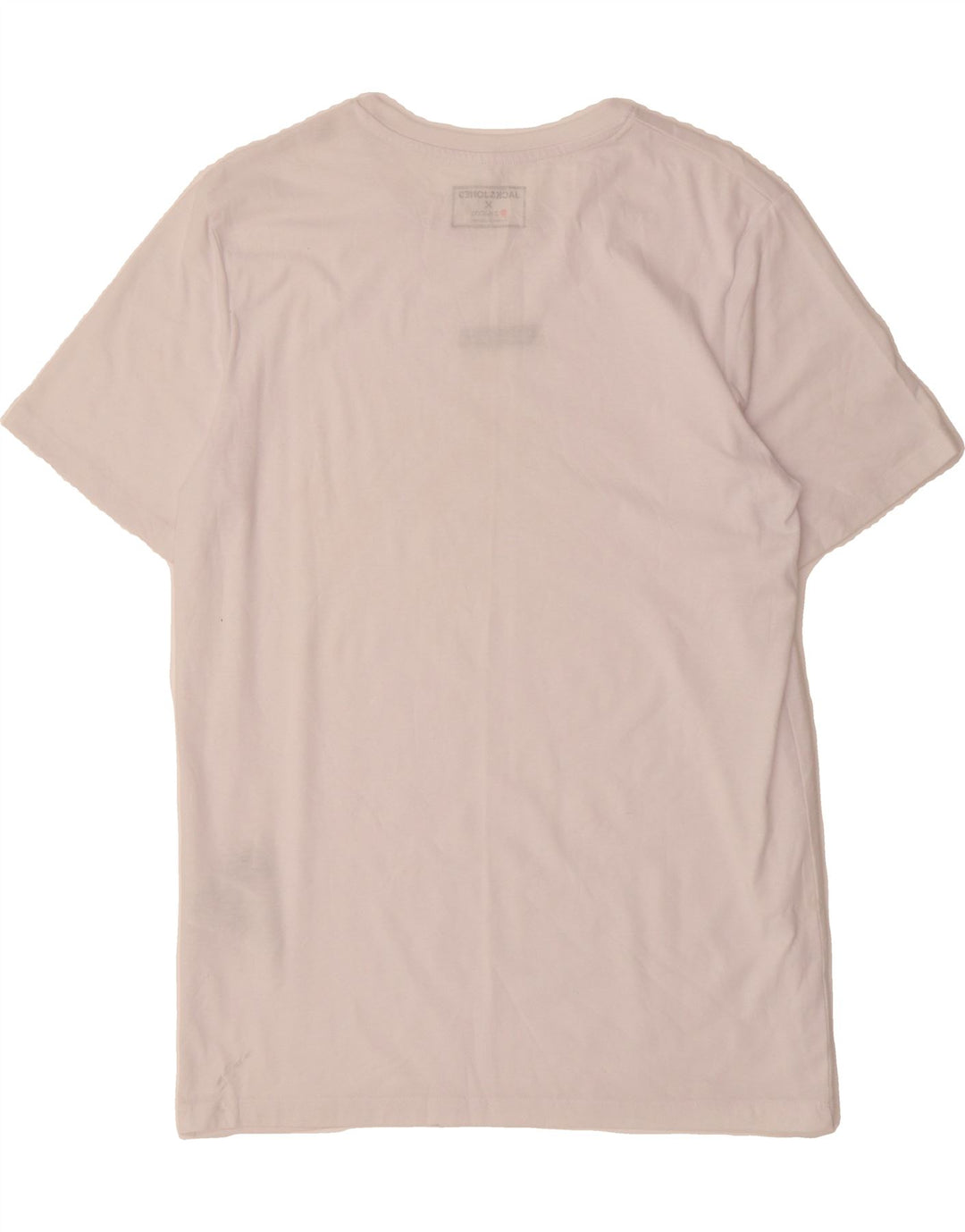 JACK & JONES Mens Graphic T-Shirt Top XL White Polyester Vintage Jack & Jones and Second-Hand Jack & Jones from Messina Hembry 