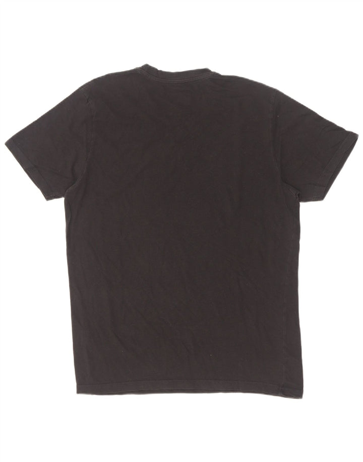 Kappa Herre Grafisk T-Shirt Top Medium Sort Bomuld