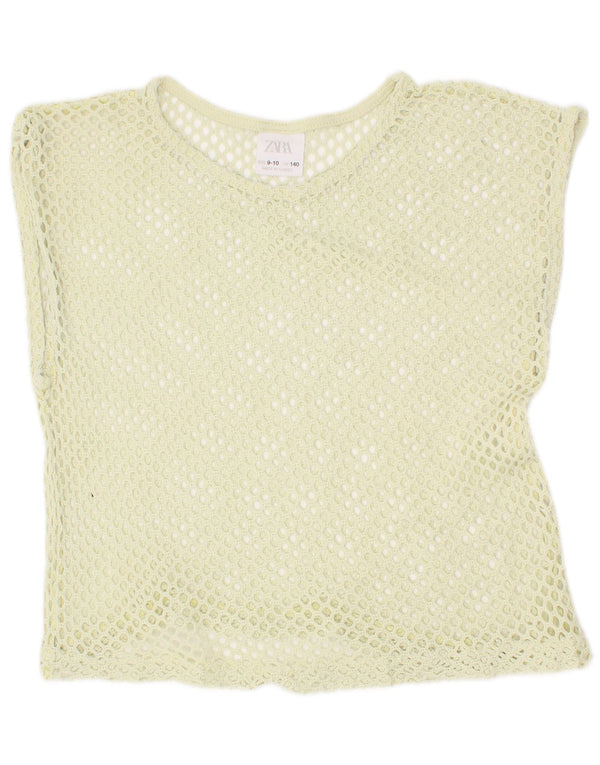 Zara Pigehæklet Vest Top 9-10 År Grøn