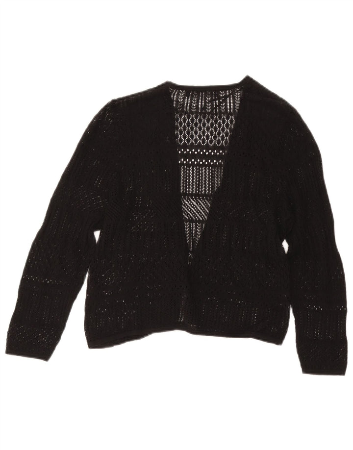 MARKS & SPENCER Dame Se Through Cardigan Sweater UK 8 Small Black