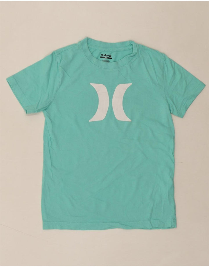 HURLEY Boys Graphic T-Shirt Top 7-8 Years Small  Blue Cotton Vintage Hurley and Second-Hand Hurley from Messina Hembry 