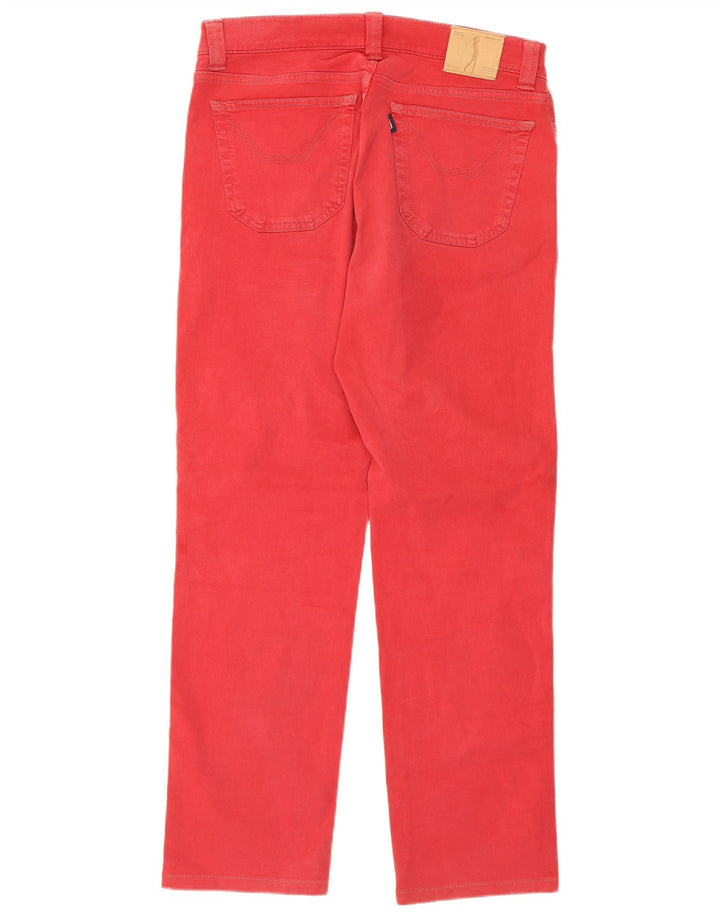 Jeckerson Straight Jeans til mænd W33 L30 rød bomuld