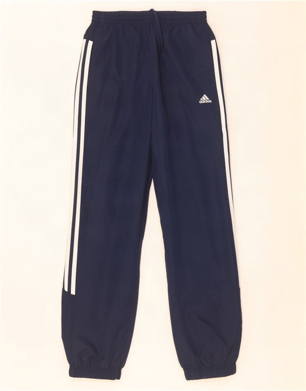 Adidas Drenge Træningsdragt Bukser Joggers 11-12 År Marineblå Polyester