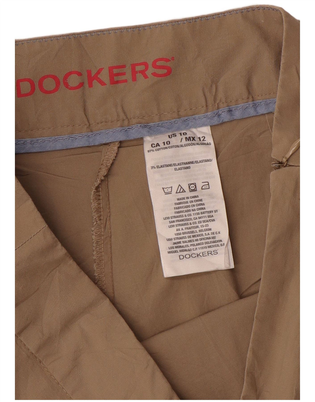 Dockers Womens Skort US 10 Large Beige Cotton