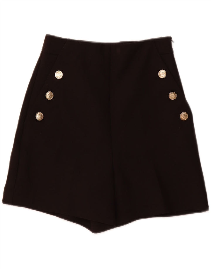 MASSIMO DUTTI Womens Chino Shorts EU 34 2XS W24 Black Polyester