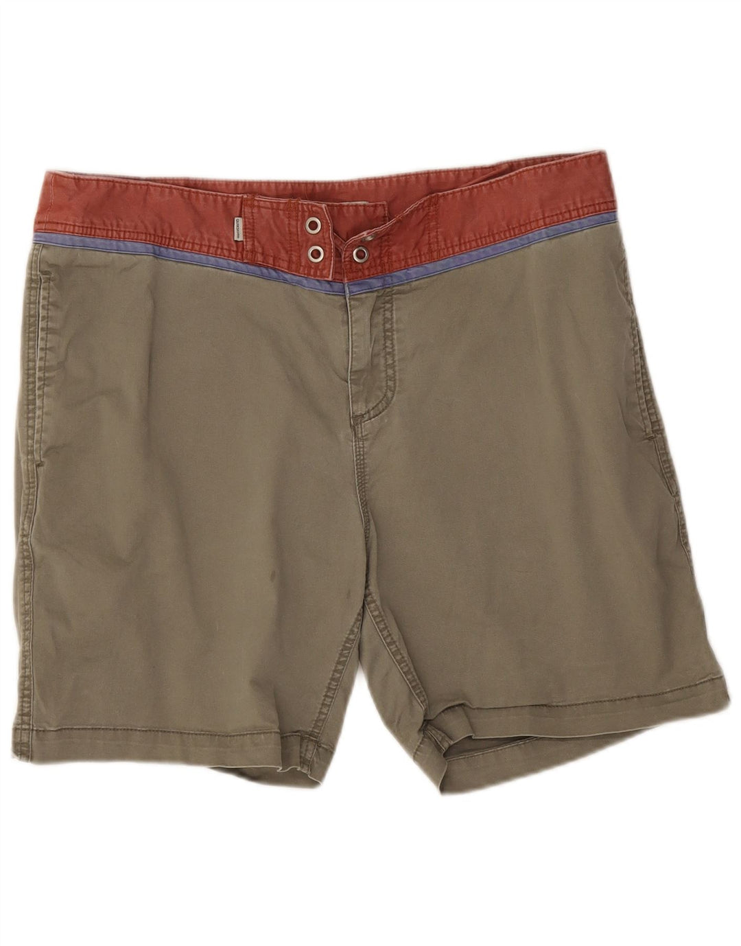 Quiksilver Herreshorts W36 Large Khaki Colourblock Bomuld