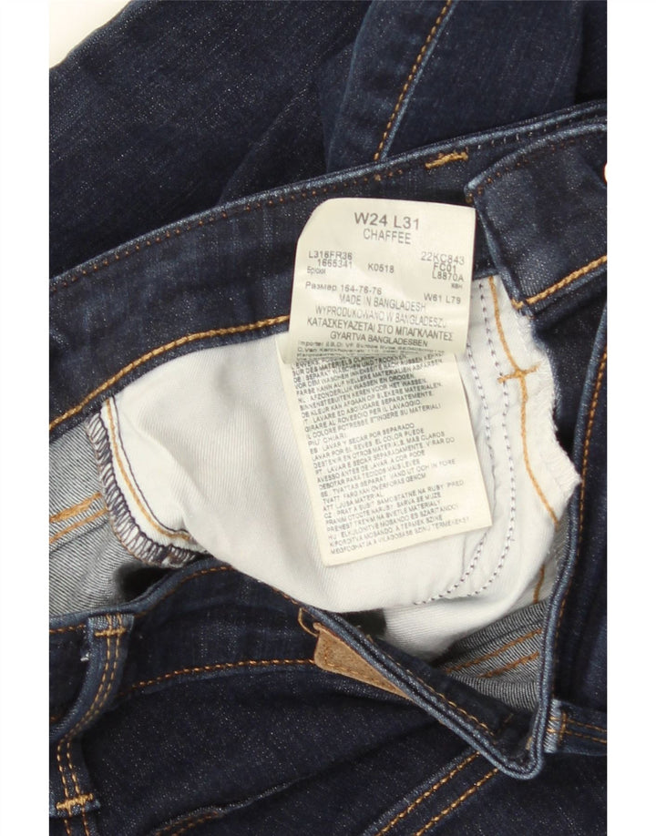 LEE Dame Chaffee Flared Jeans W24 L31 Marineblå Bomuld